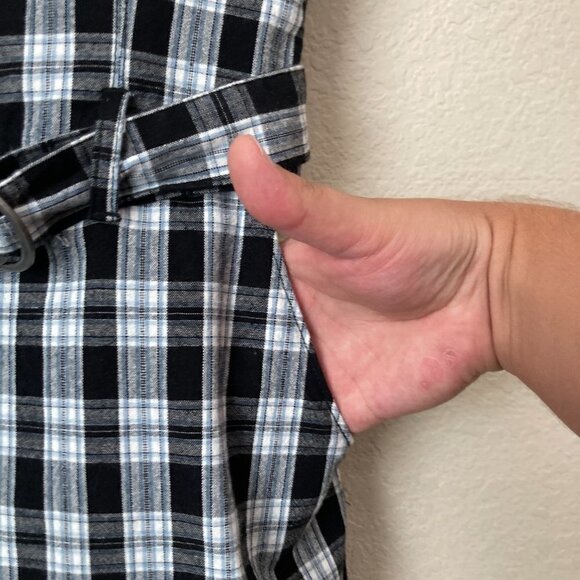 Hollister Plaid Belted Waist Flattering Mini Dress Academia - Picture 6 of 14